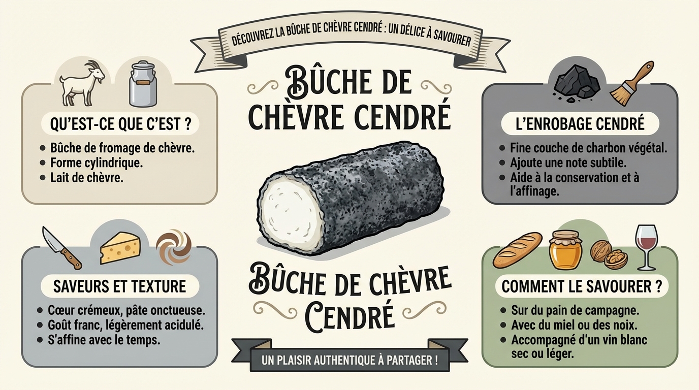 Découvrez la bûche de chèvre cendré : un délice à savourer 1 Recettes avec de la bûche de chèvre cendré