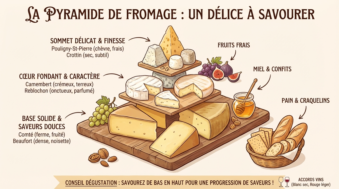 Découvrez la pyramide de fromage : un délice à savourer 1 Les variétés de fromages en forme de pyramide