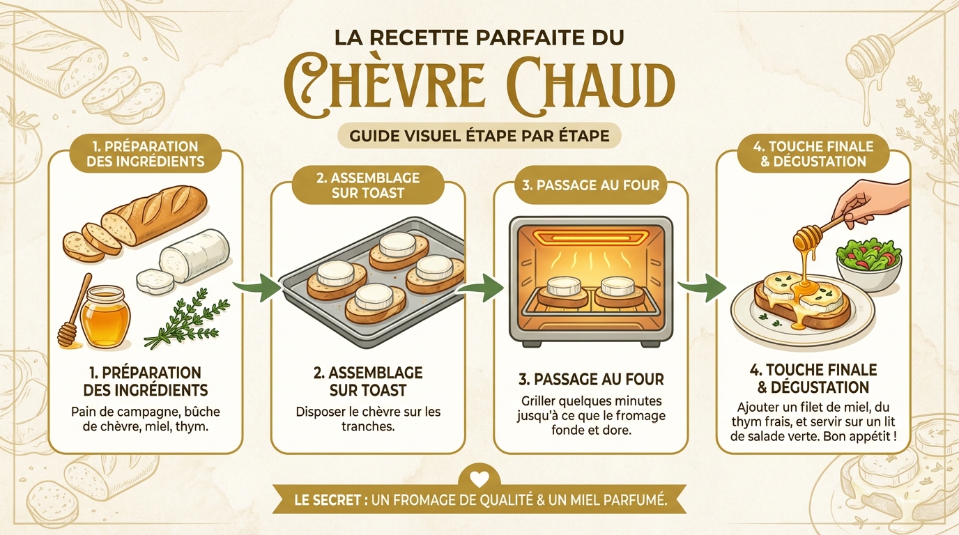 Découvrez la recette parfaite du chèvre chaud 1 Comment préparer un chèvre chaud parfait
