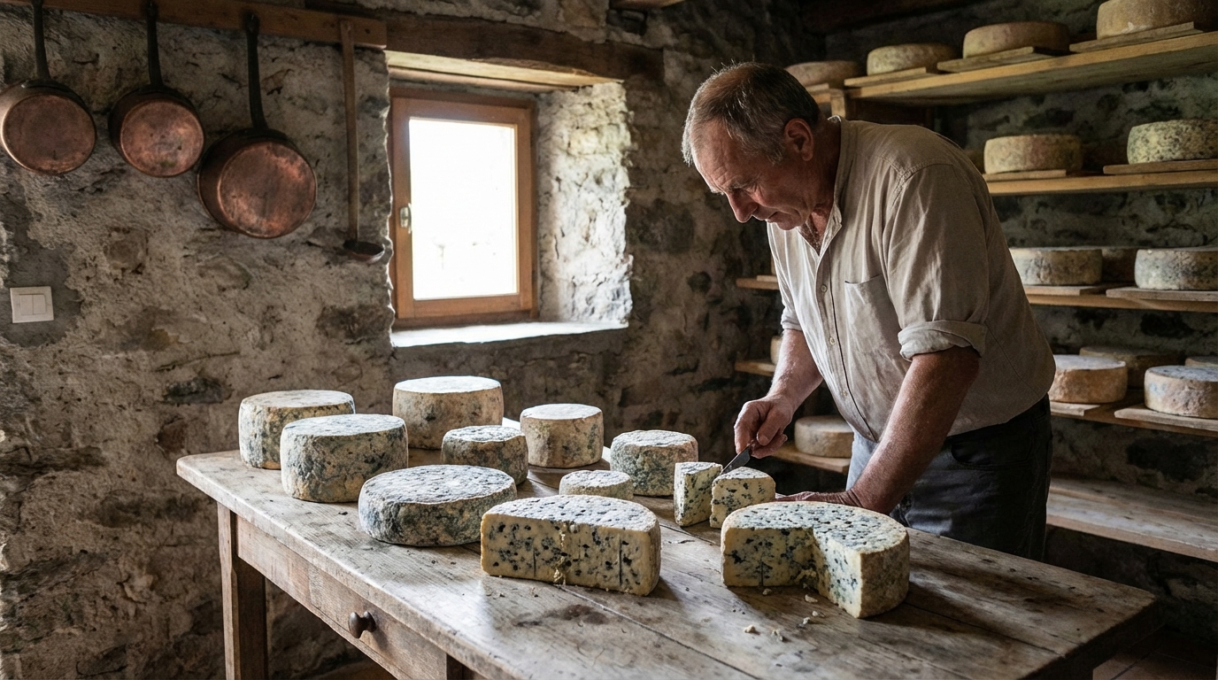 Découvrez le bleu d'auvergne, un trésor des dômes fromages
