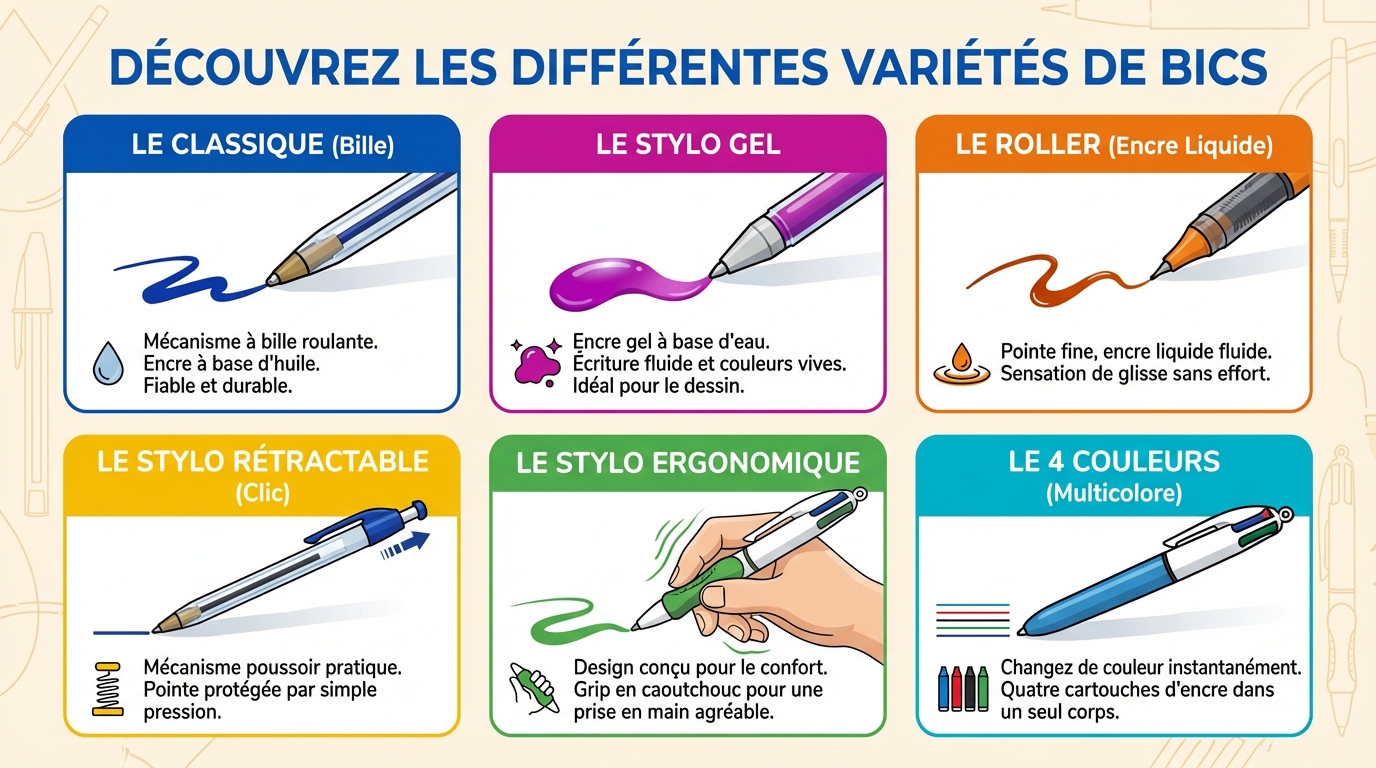 Découvrez les différentes variétés de bics 1 Comment choisir le bon bics ?