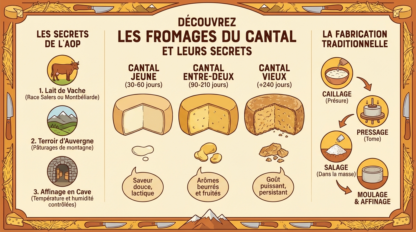 Découvrez les fromages du cantal et leurs secrets 1 Les différentes variétés de fromages du Cantal