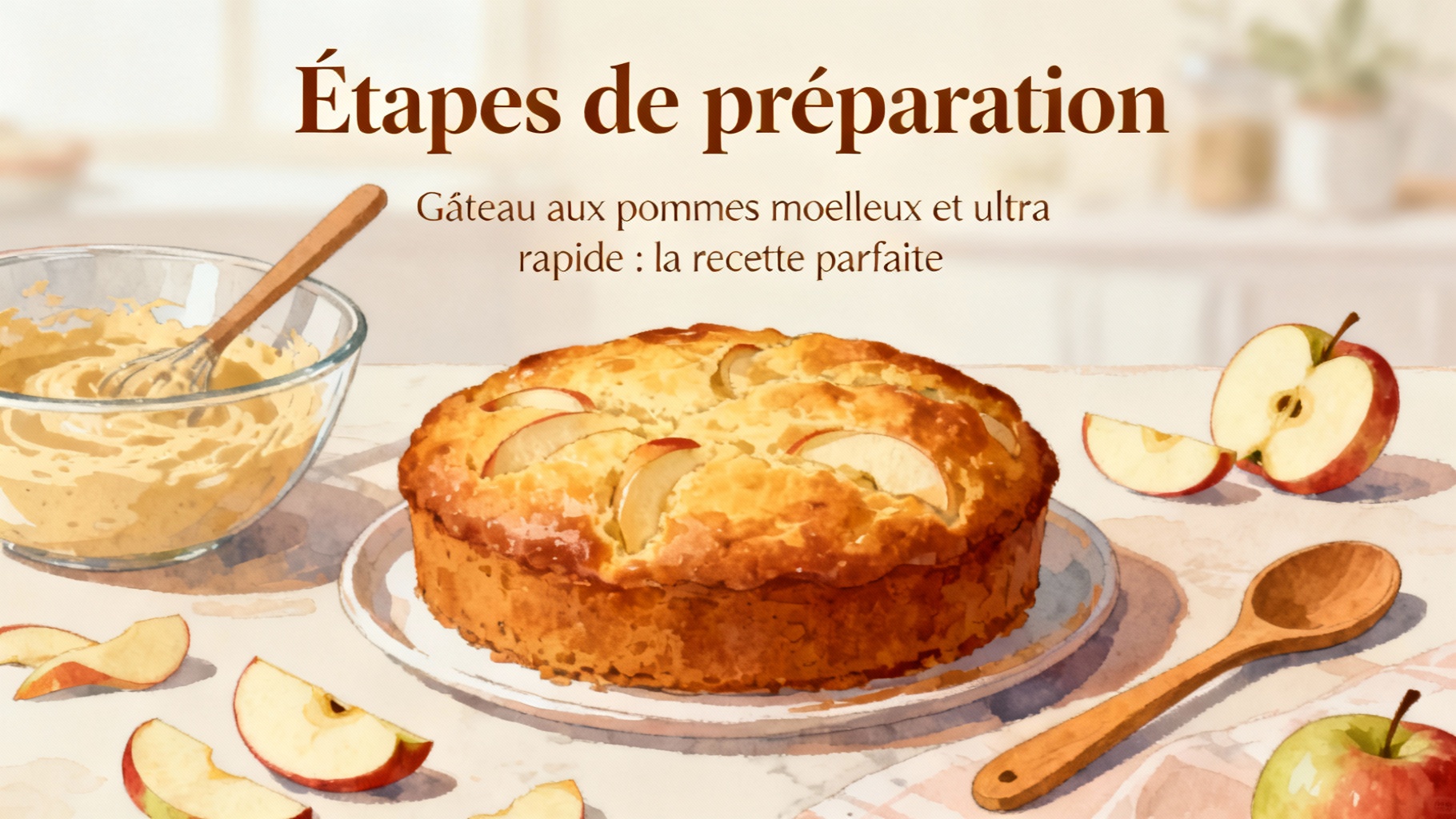 Gâteau aux pommes moelleux et ultra rapide : la recette parfaite 1 Étapes de préparation