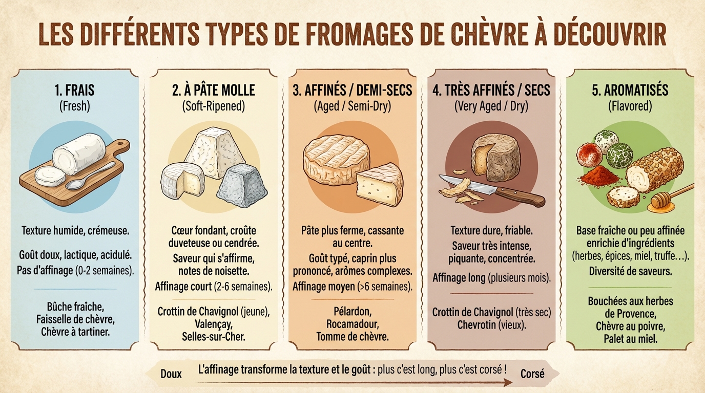 Les différents types de fromages de chèvre à découvrir 1 Comment déguster les fromages de chèvre