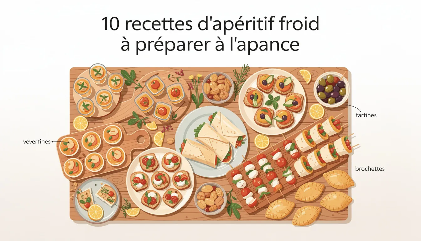 10 recettes d'apéritif froid à préparer à l'avance