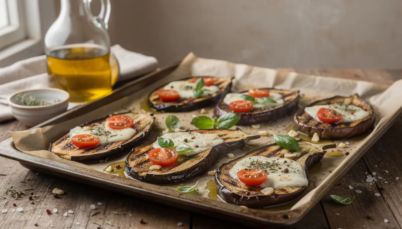 Aubergines grillées au four à l'italienne : recette facile