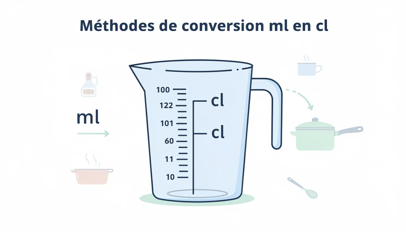 Méthodes de conversion ml en cl