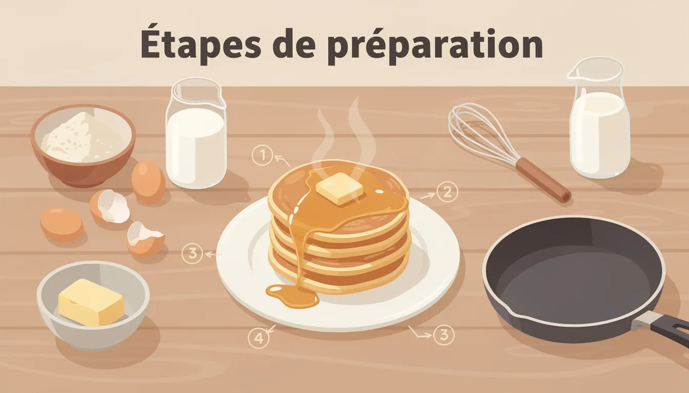 La recette parfaite de pancakes moelleux et faciles 1 Étapes de préparation
