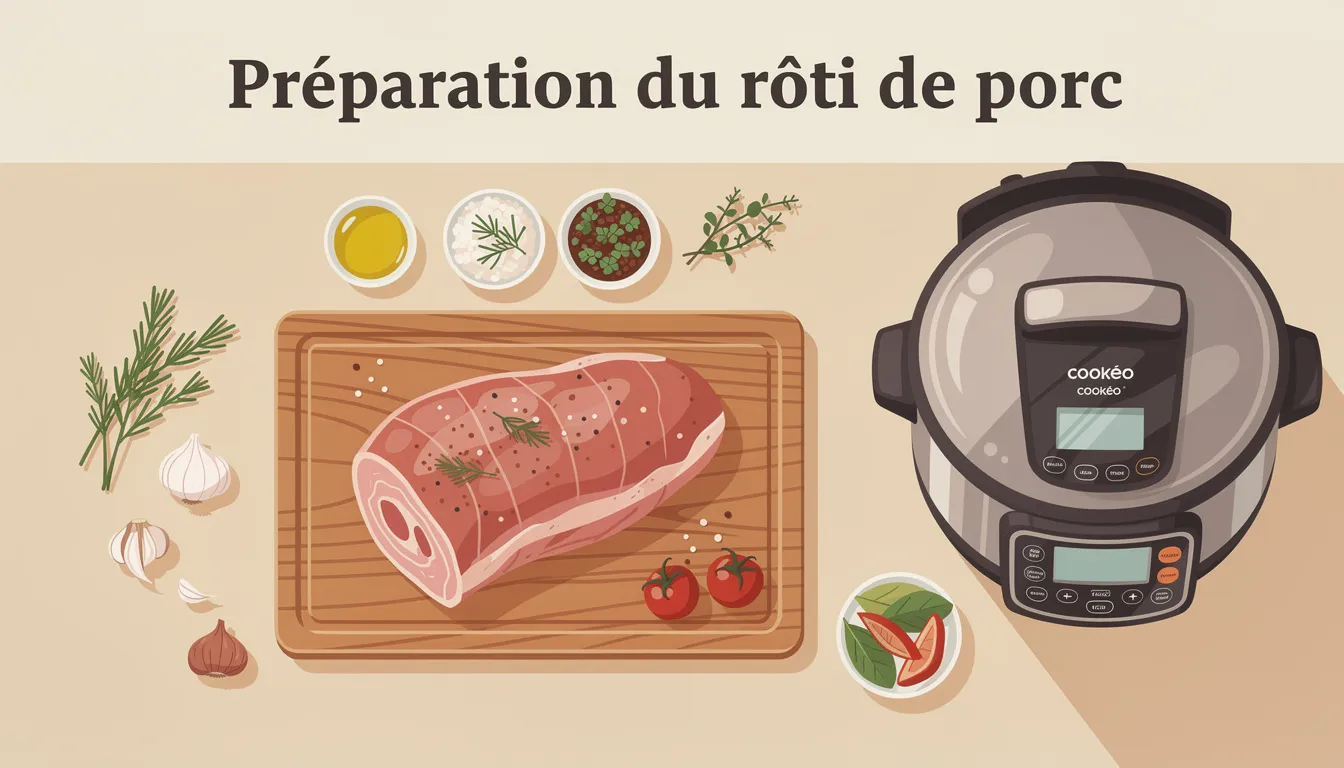 Préparation du rôti de porc